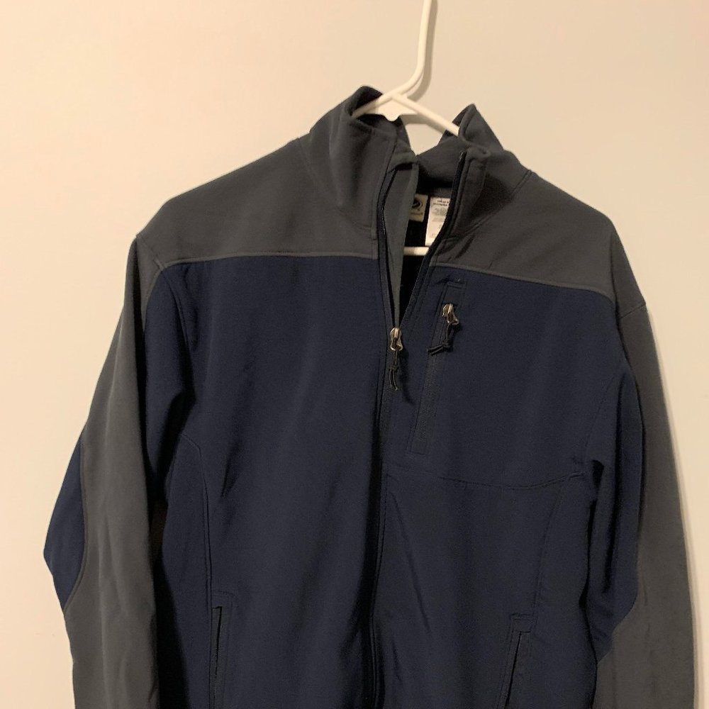 Navy  Full Zipper Tech Fleece Jacket